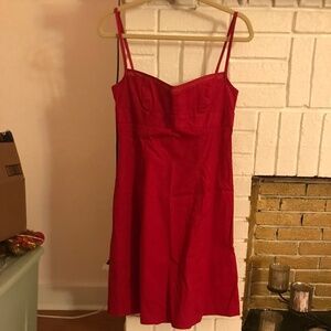 JCrew Red Strappy Dress, Size 4